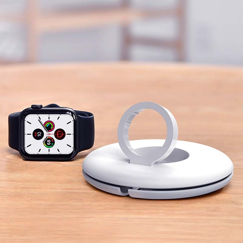 Baseus Enrollador + Soporte para Cargador de Apple Watch Blanco