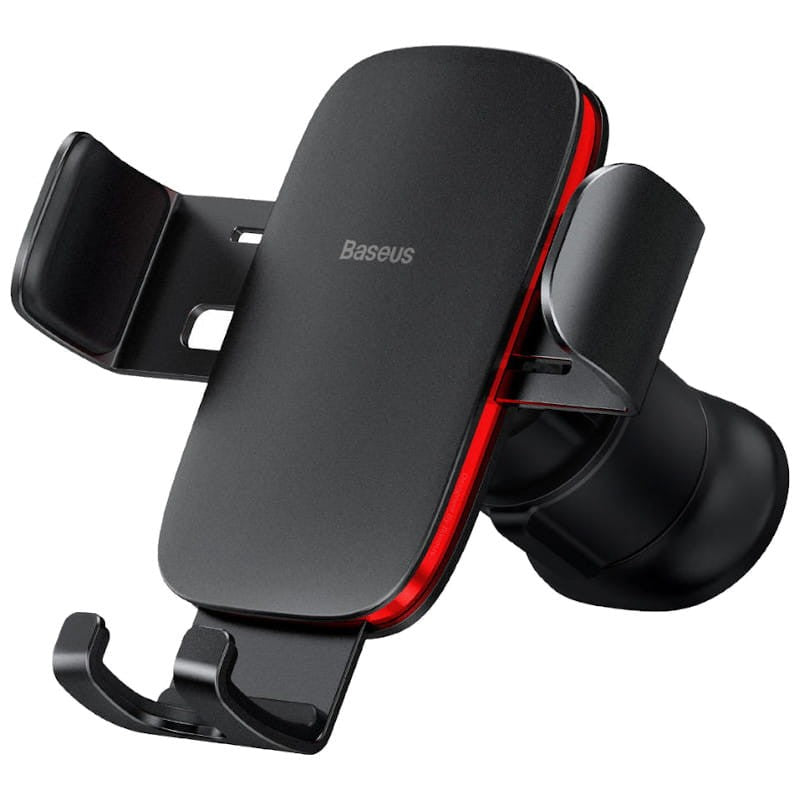Baseus Soporte de Coche Rejilla para Smartphone Metal Age Gravity Air 2 Negro y Rojo