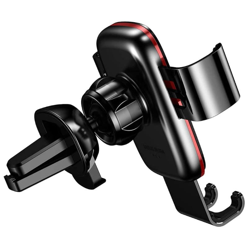 Baseus Soporte de Coche Rejilla para Smartphone Metal Age Gravity Air 2 Negro y Rojo
