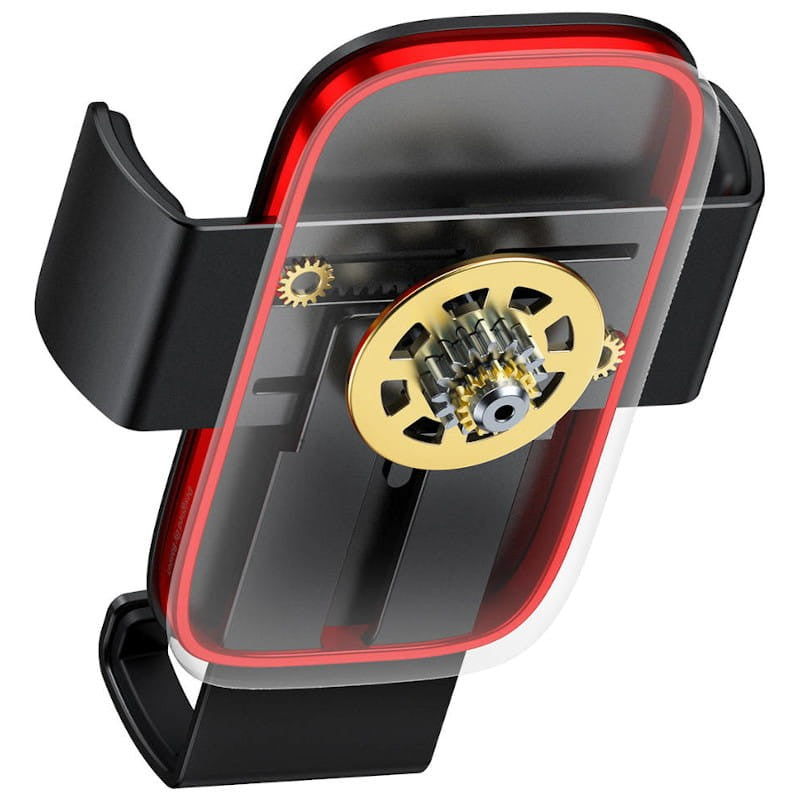 Baseus Soporte de Coche Rejilla para Smartphone Metal Age Gravity Air 2 Negro y Rojo