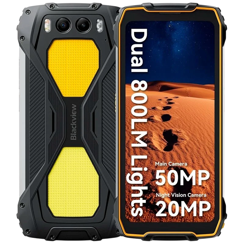 Blackview BV7300 6GB/256GB Naranja - Teléfono Móvil Rugged con Luz de camping