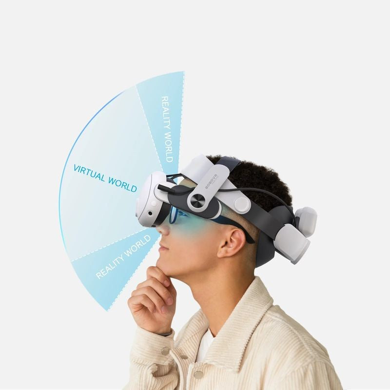 BOBOVR M3 Pro Correa de cabeza con batería para Meta Quest 3/3S Negro - Accesorio para Gafas de Realidad Virtual