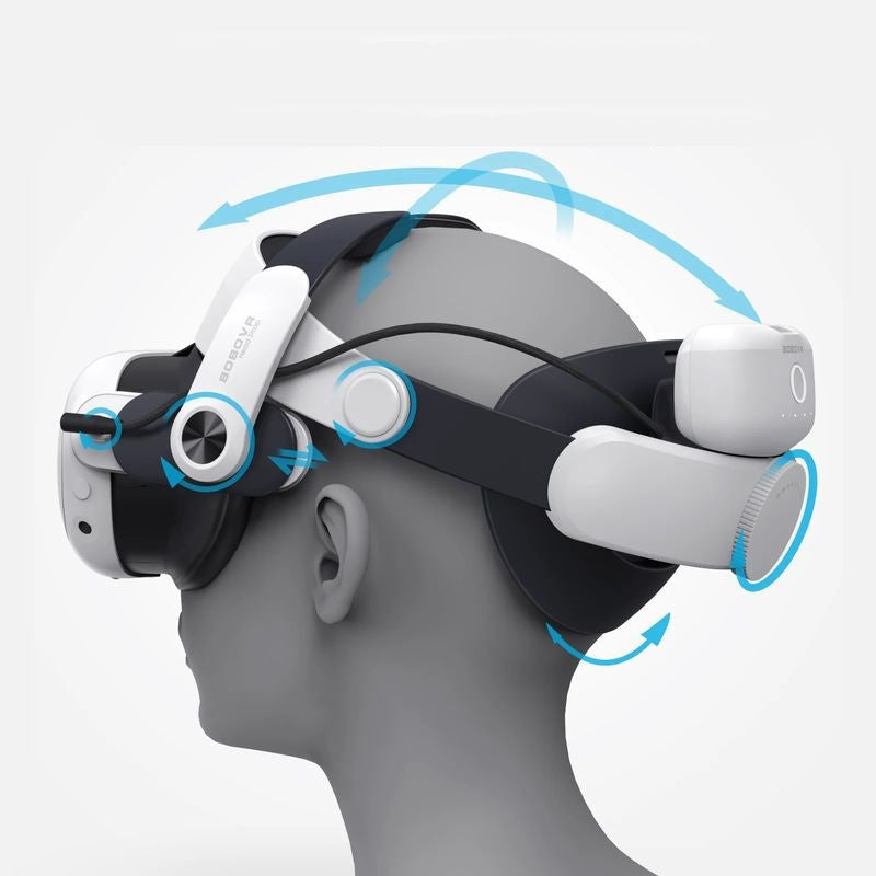BOBOVR M3 Pro Correa de cabeza con batería para Meta Quest 3/3S Negro - Accesorio para Gafas de Realidad Virtual