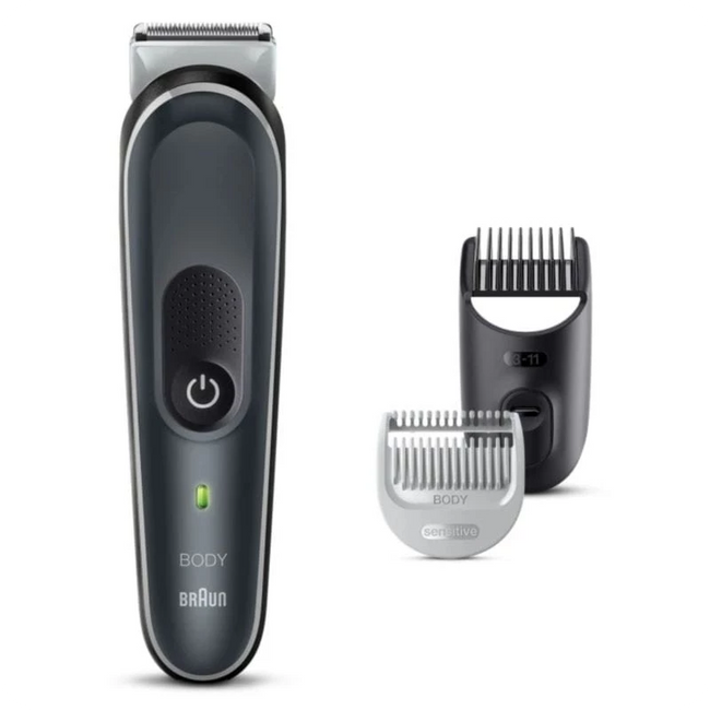 Afeitadora eléctrica Corporal Braun BodyGroomer 5 BG5340 3 en 1 Negro/Plata Hover Image
