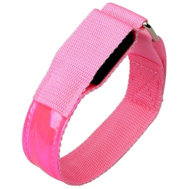 Brazalete LED Reflectante Running Ajustable Rosa Hover Image