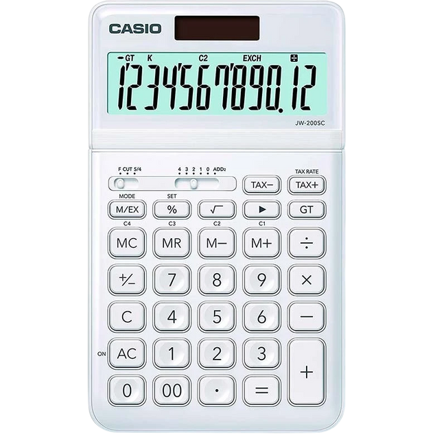 Calculadora de sobremesa Casio Stylish JW-200SC Blanco Hover Image