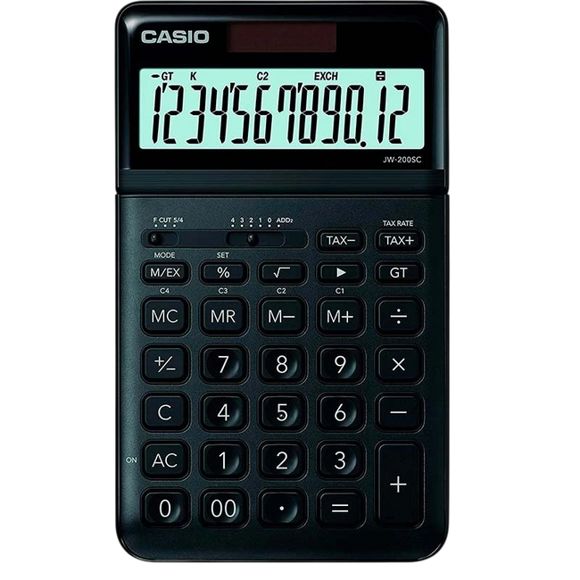 Calculadora de sobremesa Casio Stylish JW-200SC Negro Hover Image