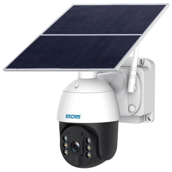 Cámara de seguridad IP Escam QF724 Solar 4G/LTE 24 Horas de grabación Blanco Hover Image