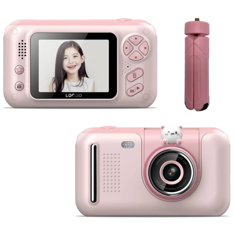 Cámara Para Nios S9 con Cámara Rotable Rosa