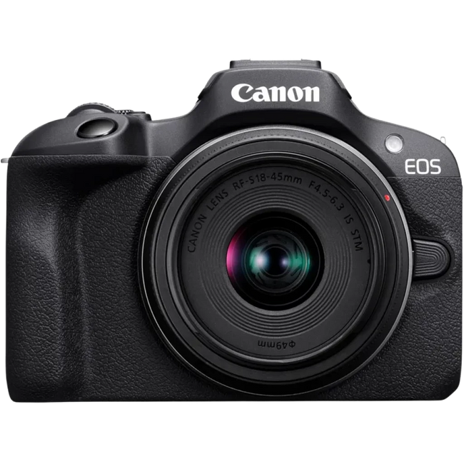 Canon EOS R100 + RF-S 18-45mm F4.5-6.3 IS STM Kit MILC 24,1 MP CMOS 6000 x 4000 Pixeles Negro Hover Image