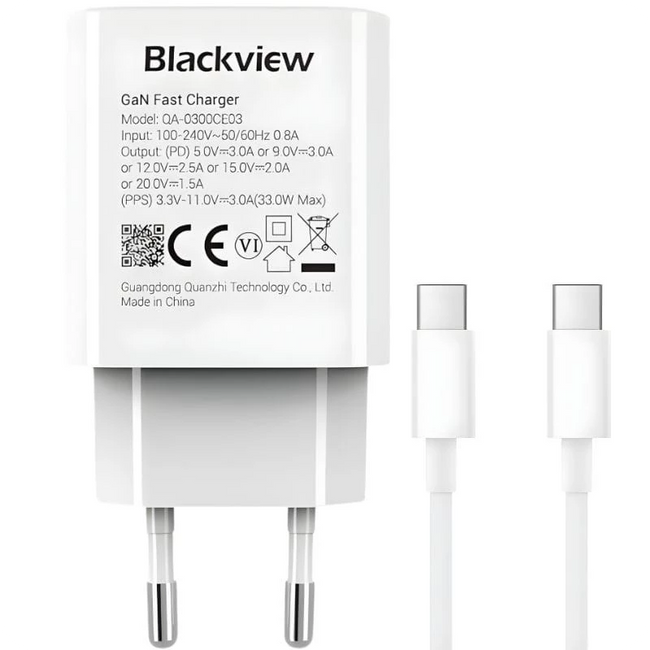 Blackview 33W USB-C carga rápida - Cargador de pared Pack Hover Image