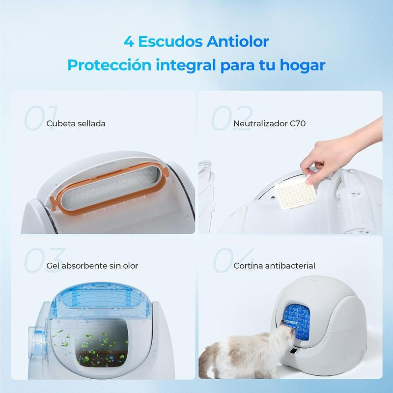 CATLINK Baymax Lite Blanco - Arenero autolimpiable inteligente