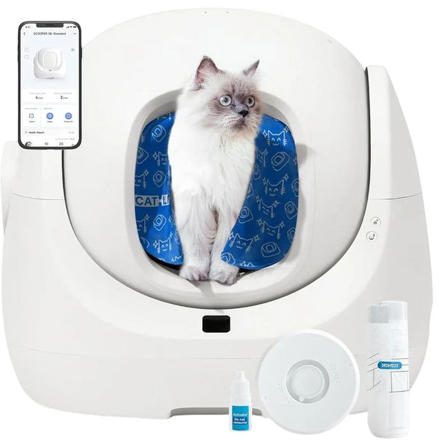 Arenero Autolimpiable Catlink Baymax Scooper SE Blanco Hover Image