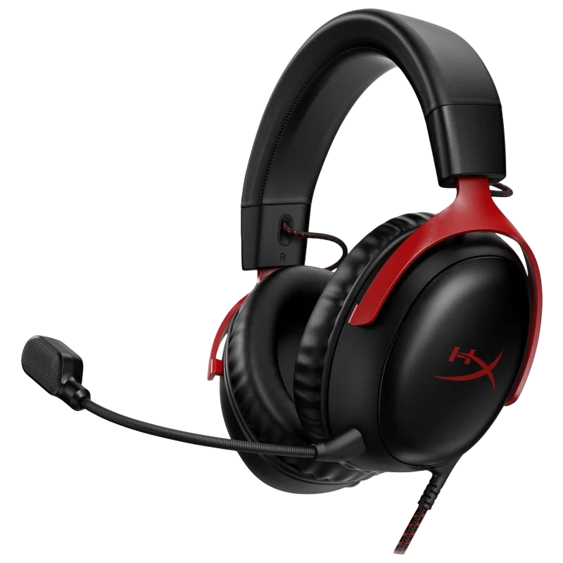 HyperX Cloud III Negro/Rojo Diadema con micrófono Auriculares gaming