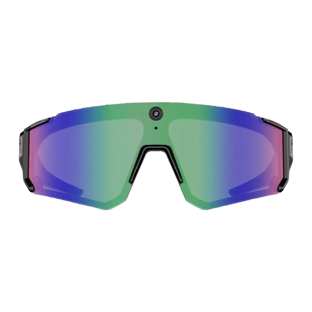 Colmi V06 AI Sports Sunglasses (Black with Blue Lenses)