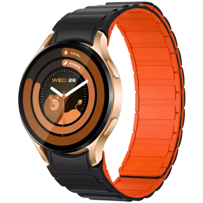 Colmi I28 Ultra Oro Correa Magnética Negra interior Naranja - Reloj inteligente Hover Image
