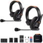 COMICA Seekcom S1 Sistema Intercom con Micrófono Inalámbrico y Auricular Profesional (Pack2)