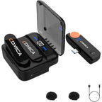 COMICA Vimo S-UC Micrófono Lavalier Inalámbrico con Cancelación de Sonido (USB-C) Negro
