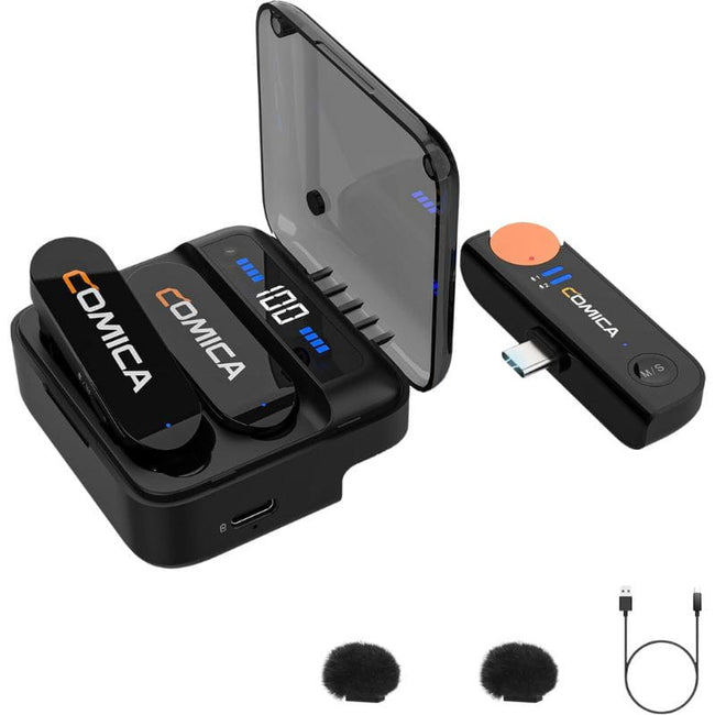 COMICA Vimo S-UC Micrófono Lavalier Inalámbrico con Cancelación de Sonido (USB-C) Negro Hover Image