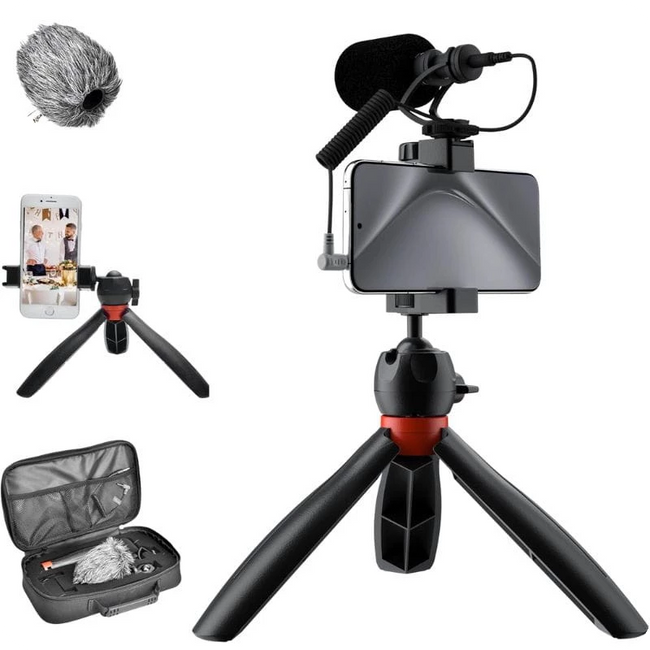 COMICA VM10-K2 PRO Trípode con Micrófono - Kit de video para smartphones Hover Image
