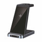 Cool Dock Base Qi Cargador Inalambrico 3 En 1 Negro