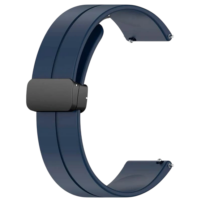 Correa Universal Cierre Magnético 22mm Azul Oscuro para Smartwatch Xiaomi/Amazfit/Samsung/Huawei/Realme/Ticwatch Hover Image
