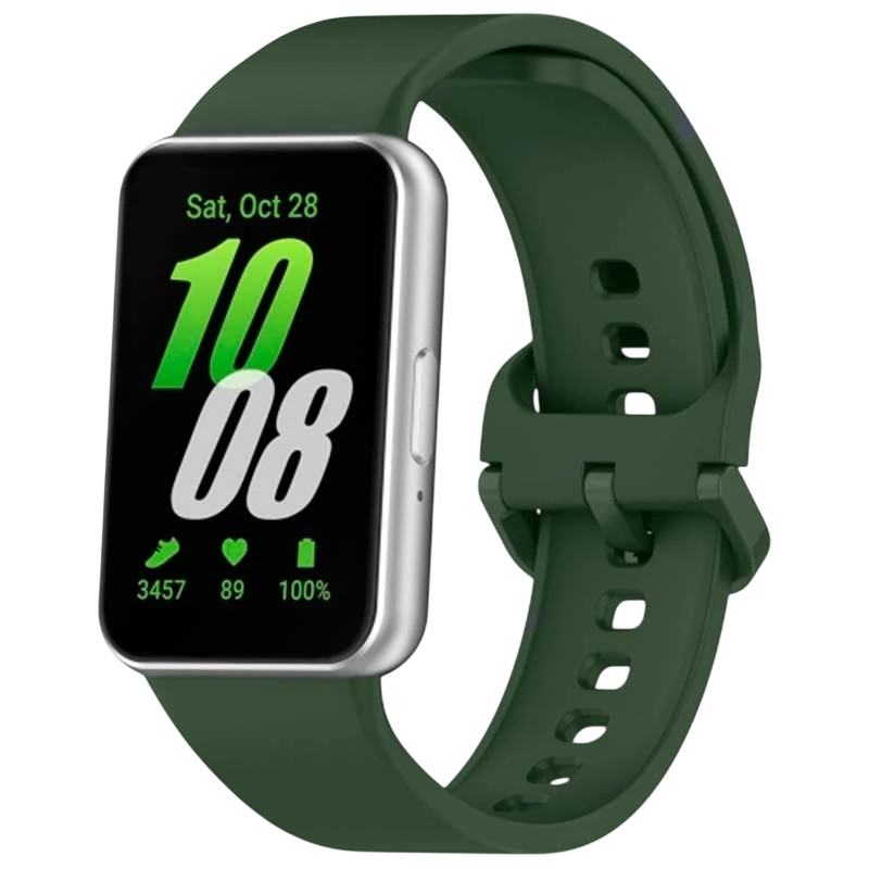 Correa de silicona Samsung Galaxy Fit 3 Verde Oscuro