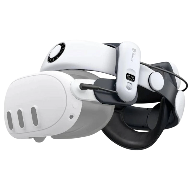 BOBOVR S3 PRO correa con batería y ventilación para Meta Quest 3 / Quest 3S Blanco - Accesorio para gafas VR Hover Image
