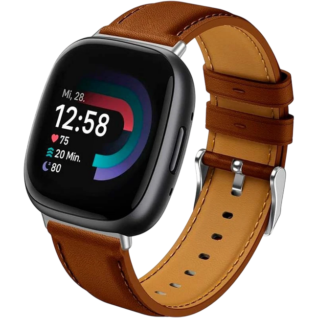 Correa Fitbit Versa 3 / Versa 4 Cuero Marrón Hover Image