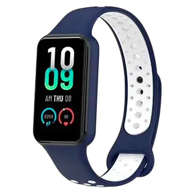 Correa Xiaomi Mi Smart Band 8 Active / Redmi Smart Band 2 Dual Color Azul+Blanco Hover Image