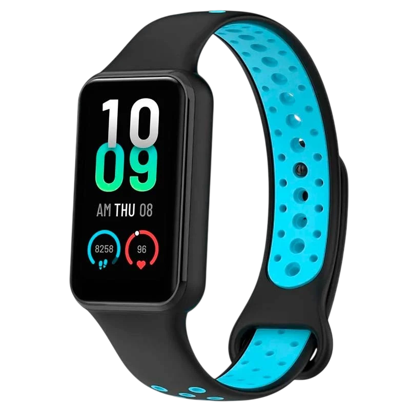 Correa Xiaomi Mi Smart Band 8 Active / Redmi Smart Band 2 Dual Color Negro+Azul