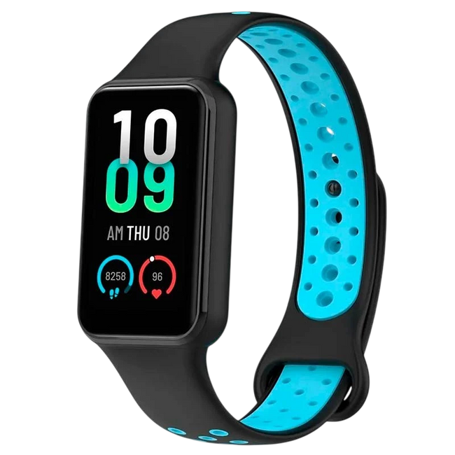 Correa Xiaomi Mi Smart Band 8 Active / Redmi Smart Band 2 Dual Color Negro+Azul Hover Image