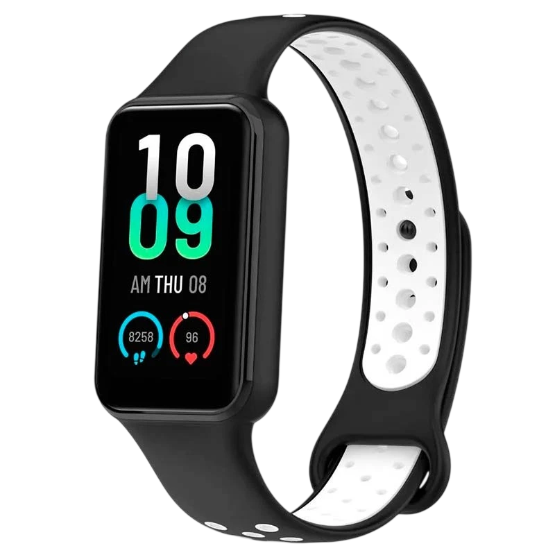 Correa Xiaomi Mi Smart Band 8 Active / Redmi Smart Band 2 Dual Color Negro+Blanco