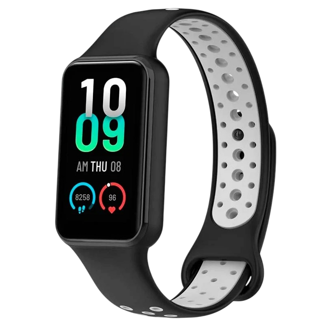 Correa Xiaomi Mi Smart Band 8 Active / Redmi Smart Band 2 Dual Color Negro+Gris Hover Image