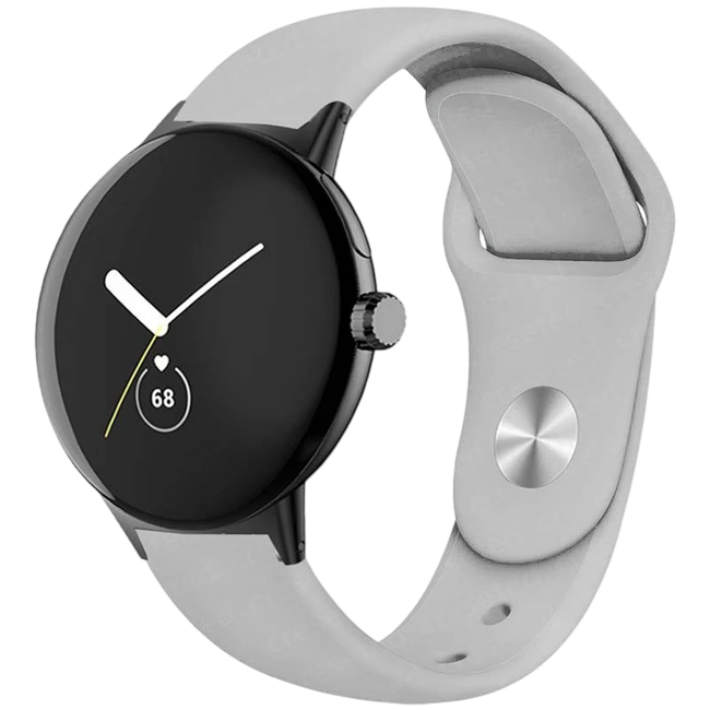 Correa Universal Elegance Silicona 20mm Gris para Smartwatch Xiaomi/Amazfit/Samsung/Huawei/Realme/Ticwatch Hover Image