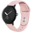 Correa Universal Elegance Silicona 20mm Rosa Claro para Smartwatch Xiaomi/Amazfit/Samsung/Huawei/Realme/Ticwatch