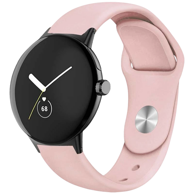 Correa Universal Elegance Silicona 20mm Rosa Claro para Smartwatch Xiaomi/Amazfit/Samsung/Huawei/Realme/Ticwatch Hover Image