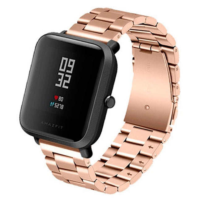 Correa Universal Metal Eslabones 20mm para Smartwatch Xiaomi/Amazfit/Samsung/Huawei/Realme/Ticwatch Hover Image