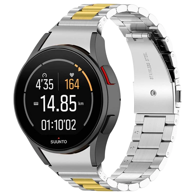 Correa Metal Eslabones Samsung Galaxy Watch 4/5/6 Plata+Dorado Hover Image