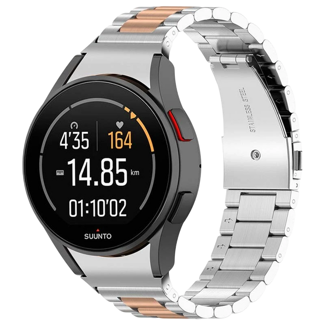 Correa Metal Eslabones Samsung Galaxy Watch 4/5/6 Plata+Dorado Rosa Hover Image