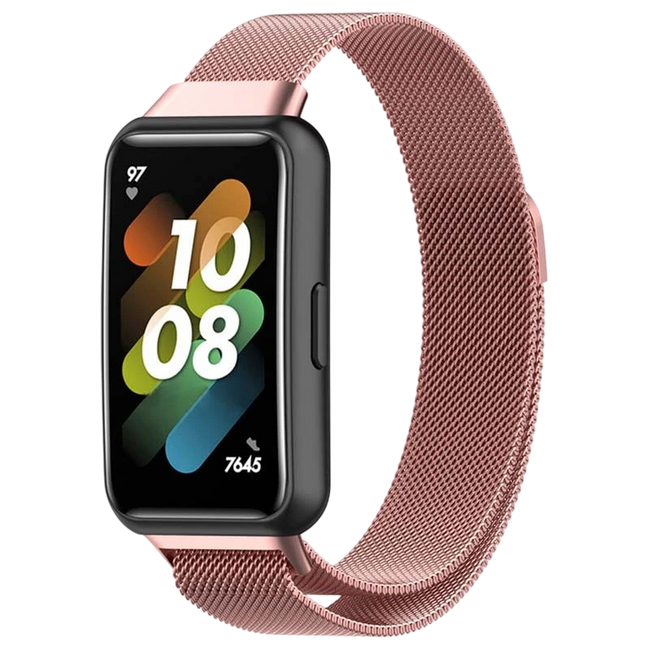 Correa Huawei Band 7 Milanesa Magnética Rosa Hover Image
