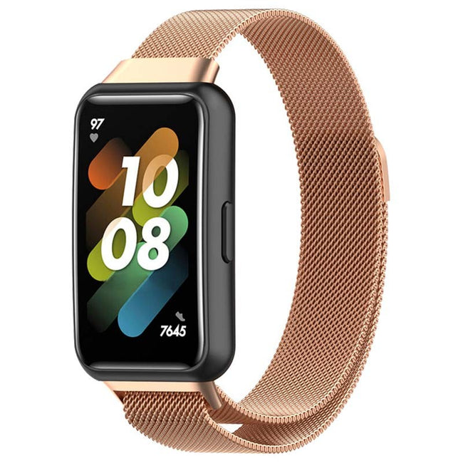 Correa Huawei Band 7 Milanesa Magnética Dorado Rosa Hover Image