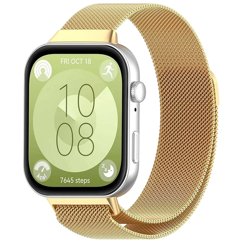Correa Milanesa Magnética Huawei Watch Fit 3 Dorado