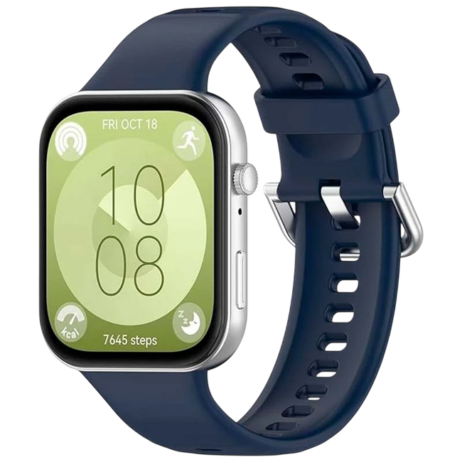 Correa de silicona Huawei Watch Fit 3 Azul Oscuro Hover Image