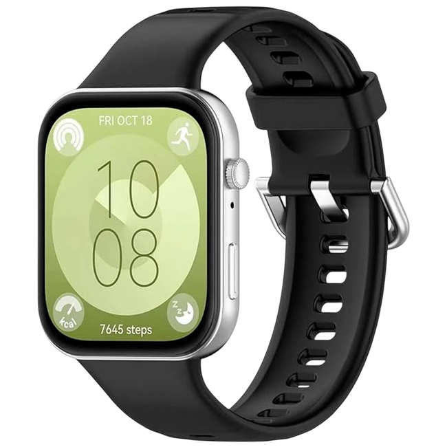 Correa de silicona Huawei Watch Fit 3 Negro Hover Image