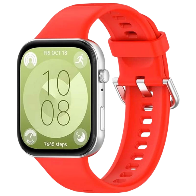 Correa de silicona Huawei Watch Fit 3 Rojo Hover Image