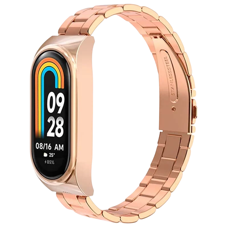 Correa Metal Eslabones Xiaomi Mi Smart Band 9 / Mi Smart Band 8 Dorado