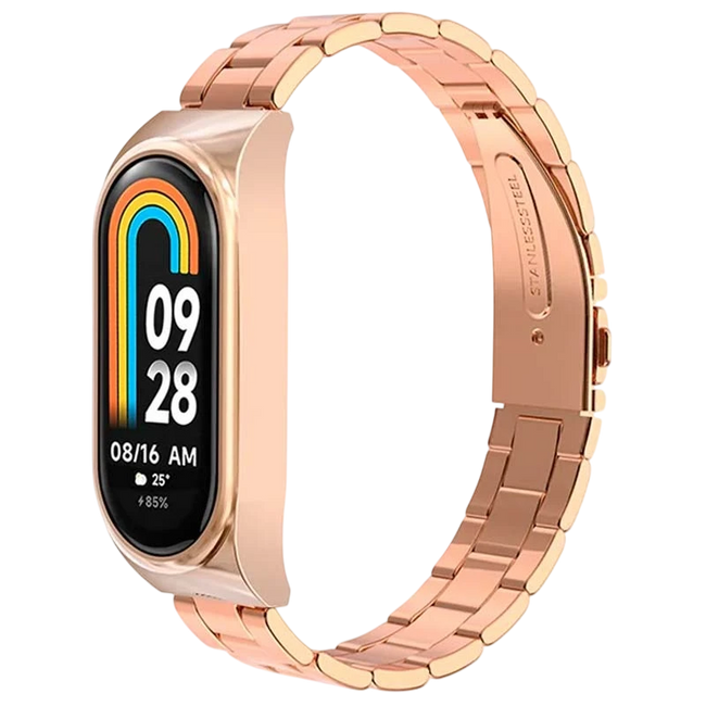 Correa Metal Eslabones Xiaomi Mi Smart Band 9 / Mi Smart Band 8 Dorado Hover Image