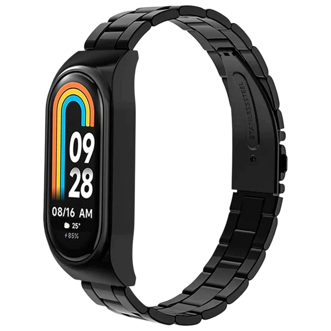 Correa Metal Eslabones Xiaomi Mi Smart Band 9 / Mi Smart Band 8 Negro Hover Image