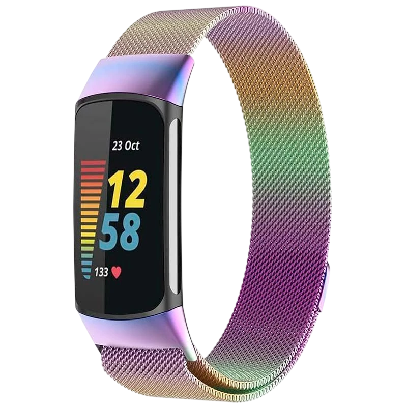 Correa Milanesa Magnética Fitbit Charge 5 / Charge 6 Multicolor